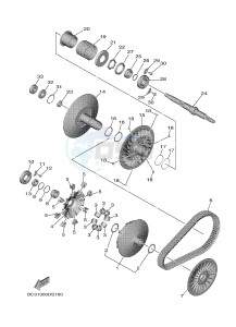 XP530 XP530-A TMAX SX ABS (BX38) drawing CLUTCH 2