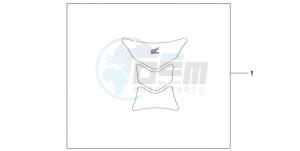 CBR1000RR9 Korea - (KO / MME SPC) drawing TANK PAD