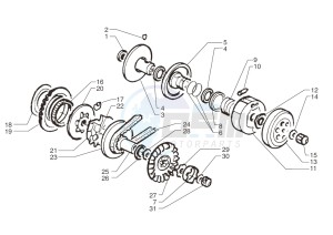 Ark AC 45 Glossy Black-Silver 50 drawing Driving pulley