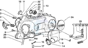 Liberty 125 Leader drawing Kickstarter-crankcase cooling