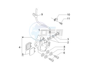 Liberty 125 4t e3 drawing Brakes hose  - Calipers