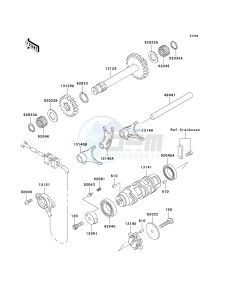 KLF 300 C [BAYOU 300 4X4] (C15-C17 C17 CAN ONLY) [BAYOU 300 4X4] drawing GEAR CHANGE DRUM_SHIFT FORK-- S- -