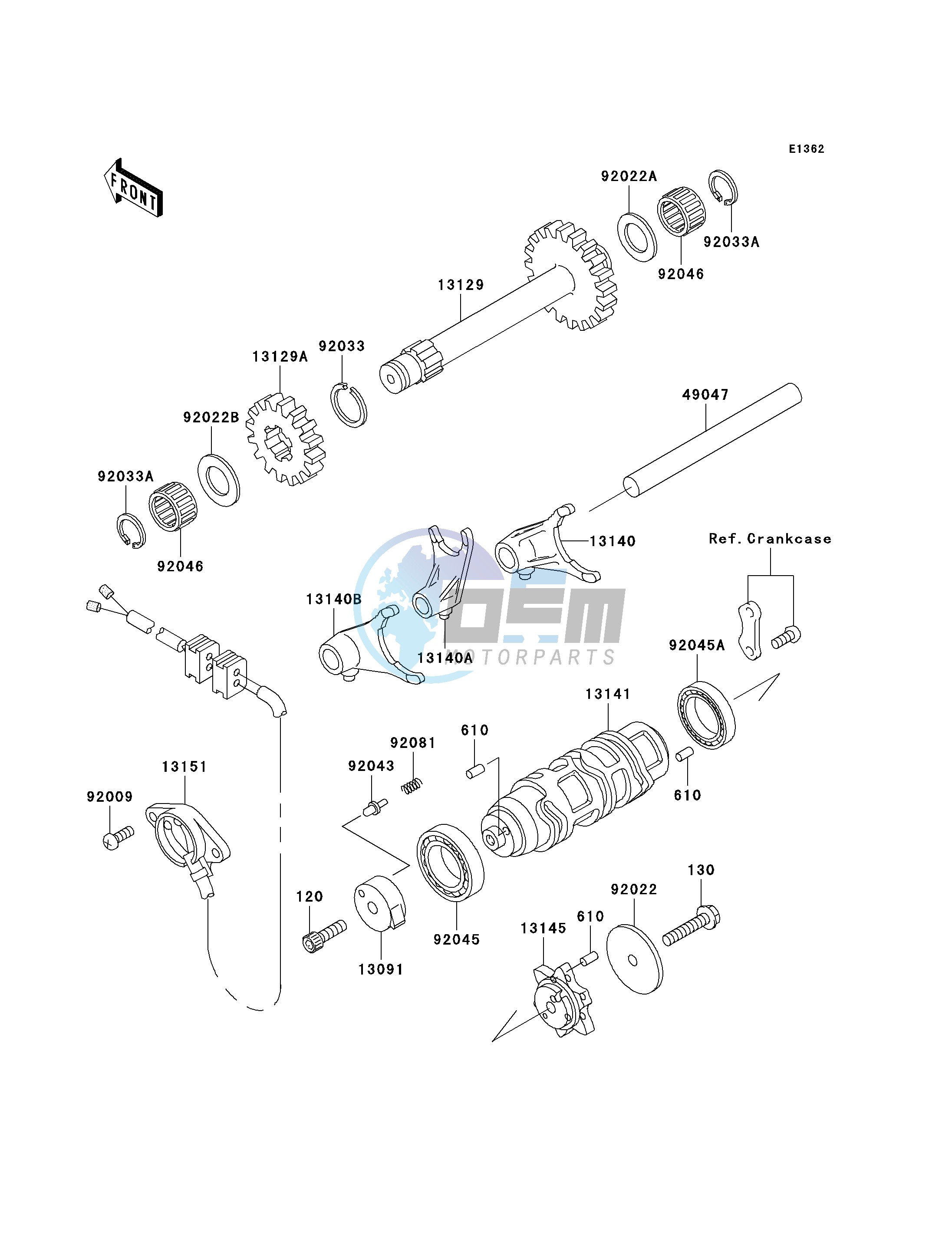 GEAR CHANGE DRUM_SHIFT FORK-- S- -