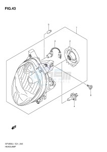 SFV650 (E21) Gladius drawing HEADLAMP (SFV650L1 E21)