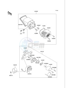 VN 750 A [VULCAN 750] (A20-A21) [VULCAN 750] drawing TAILLIGHT-- S- -