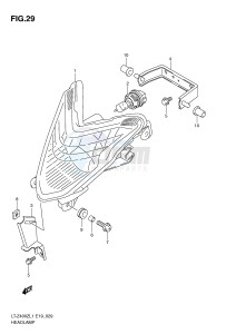 LT-Z400 (E19) drawing HEADLAMP