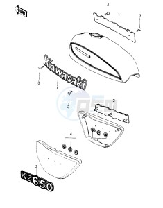 KZ 650 F (F1) drawing LABELS