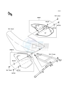 KX125 KX125M6F EU drawing Side Covers