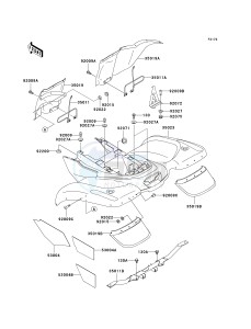 KVF 400 A [PRAIRIE 400 4X4] (A2) [PRAIRIE 400 4X4] drawing REAR FENDER-- S- -