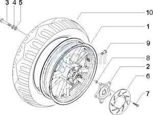 X9 500 Evolution 2006-2007 (USA) drawing Rear Wheel