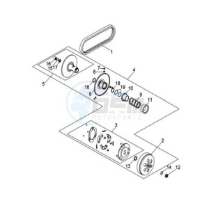 QUAD LANDER 300S drawing CLUTCH