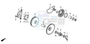 PK50S drawing DRIVE FACE / KICK STARTER SPINDLE