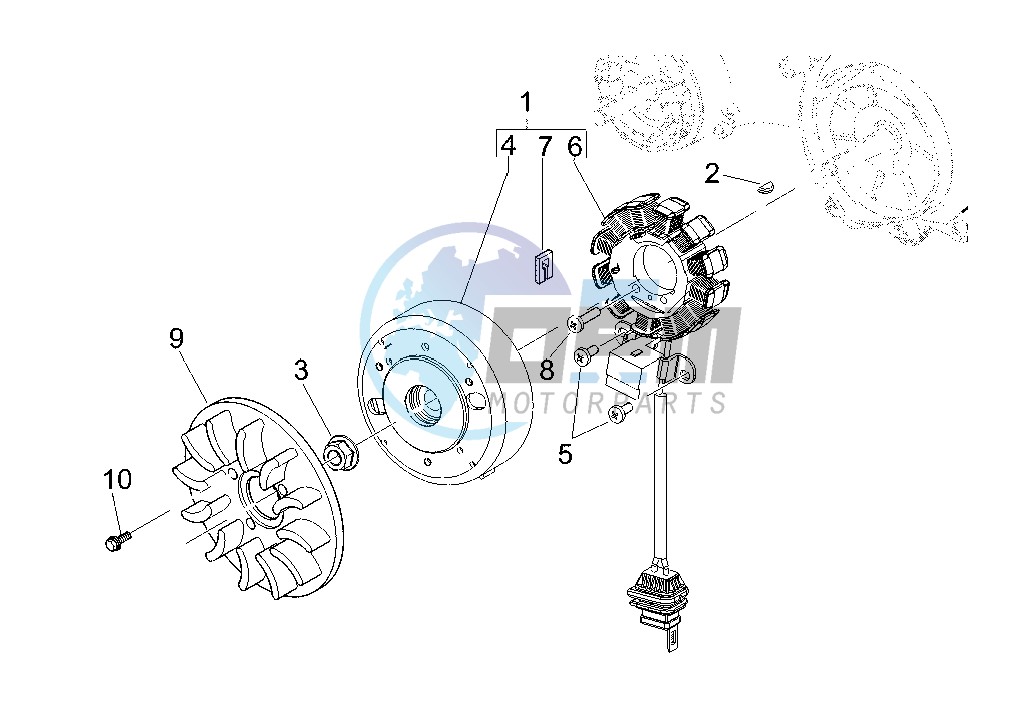 Flywheel magneto