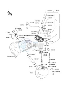 JET SKI 800 SX-R JS800ABF EU drawing Fuel Tank