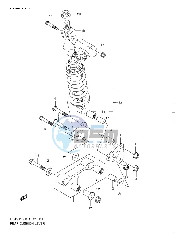 REAR CUSHION LEVER