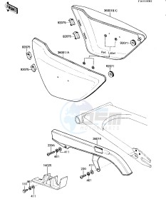 KZ 250 L [CSR BELT] (L1) [CSR BELT] drawing SIDE COVERS_BELT COVER