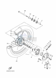 YBR125EGS (43BH) drawing FRONT WHEEL