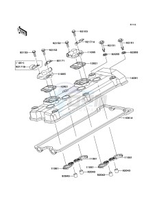 Z1000 ZR1000-A3H FR GB XX (EU ME A(FRICA) drawing Cylinder Head Cover