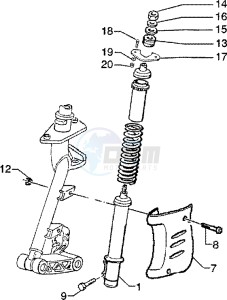 Zip 50 SP Euro 2 drawing Front damper cover