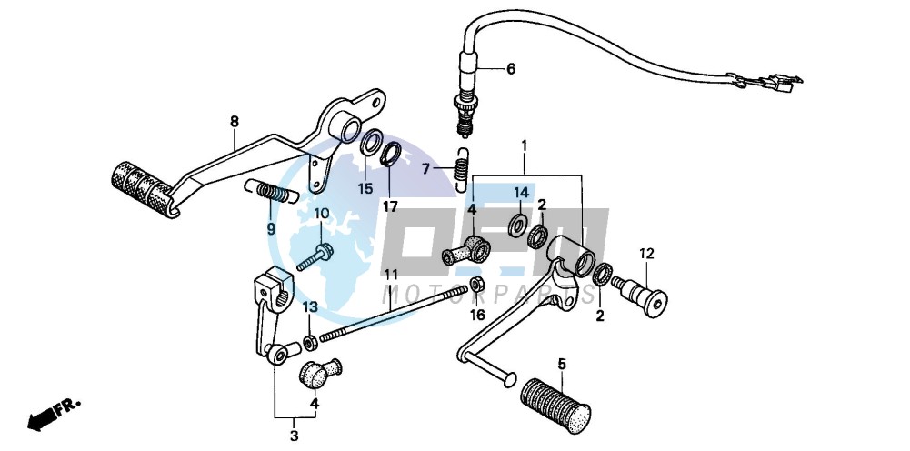 BRAKE PEDAL/ CHANGE PEDAL