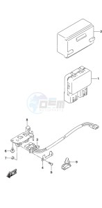 DF 25A drawing PTT Switch Tiller Handle w/Power Tilt