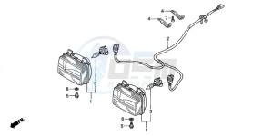 TRX350TM FOURTRAX 350 drawing HEADLIGHT (TRX350FM/FE)