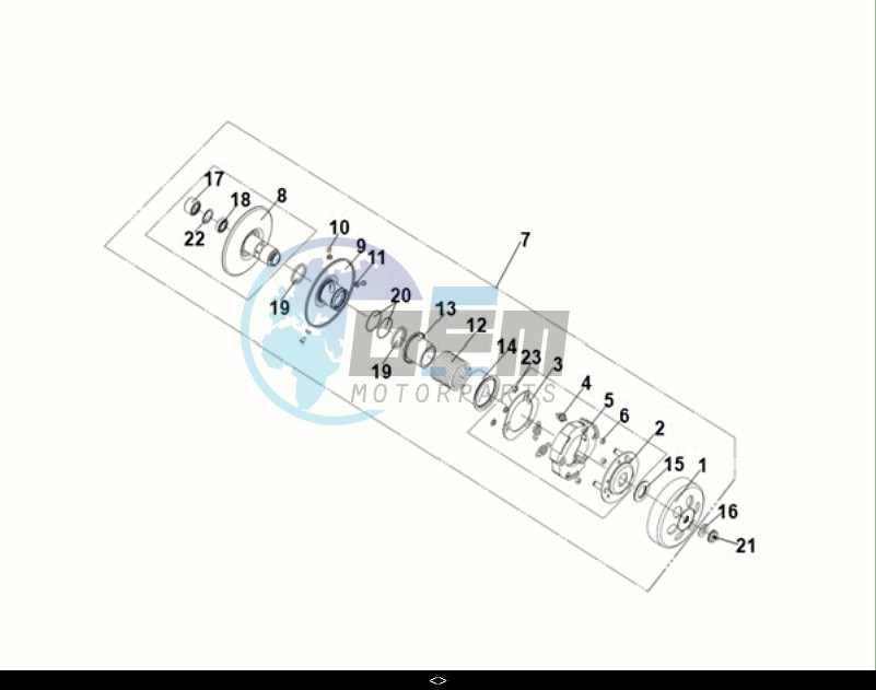 DRIVEN PULLEY ASSY