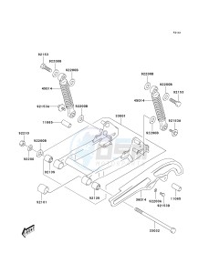 KDX 50 A (A6F) A6F drawing SWINGARM