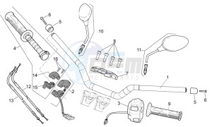 Shiver 750 USA USA drawing Handlebar - Controls