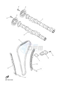 FZ8-N ABS 800 FZ8 (NAKED, ABS) (59P6) drawing CAMSHAFT & CHAIN