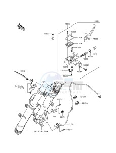 NINJA 300 ABS EX300BGF XX (EU ME A(FRICA) drawing Front Master Cylinder