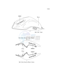 ZR 750 L [Z750 EU] (L7F-L8F) L8F drawing DECALS-- BLUE- --- L8F- -