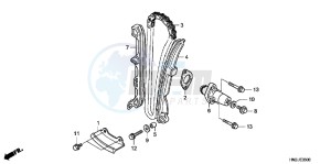 TRX500FAB drawing CAM CHAIN/ TENSIONER