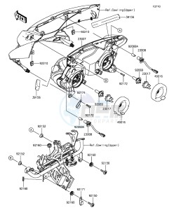 Z1000SX ZX1000LGF FR GB XX (EU ME A(FRICA) drawing Headlight(s)