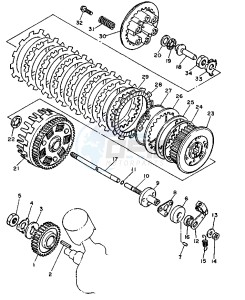 XV VIRAGO 750 drawing CLUTCH