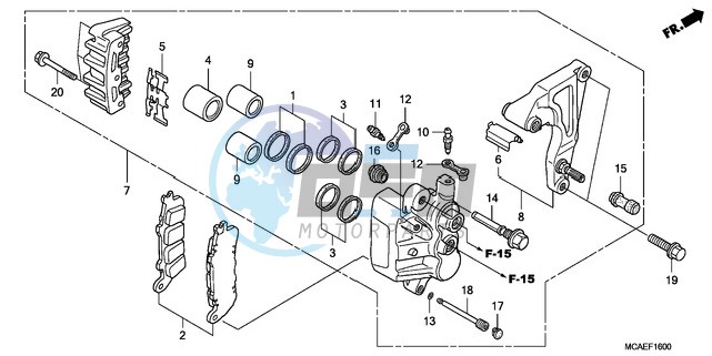 REAR BRAKE CALIPER