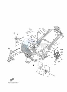 MWD300 TRICITY 300 (BED1) drawing FRAME