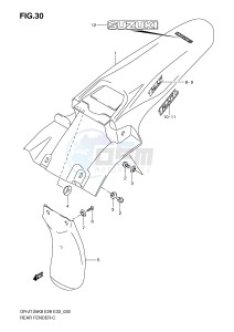 DR-Z125 (E28-E33) drawing REAR FENDER