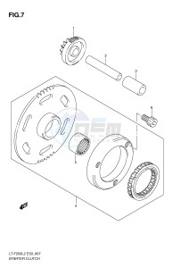 LT-F250 (E33) drawing STARTER CLUTCH