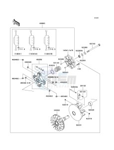 KRF 750 A [TERYX 750 4X4] (A8F) A8F drawing DRIVE CONVERTER