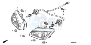 TRX250TMA ED drawing HEADLIGHT