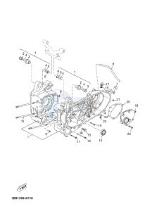 YP125RA EVOLIS 125 ABS (BL22 BL22) drawing CRANKCASE