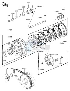 KZ 440 B (B1) drawing CLUTCH -- 81 B2- -