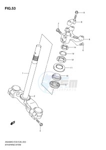 AN400 (E3-E28) Burgman drawing STEERING STEM (AN400K3 K4 K5 K6)