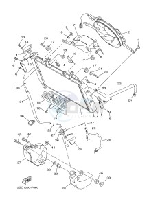 MT-09 TRACER MT09TRA TRACER 900 (2SCC 2SCD) drawing RADIATOR & HOSE