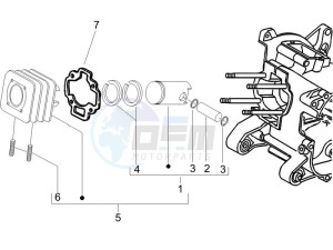 PRIMAVERA 50 2T NOABS E2-E3 (EMEA, APAC) drawing Cylinder-piston-wrist pin unit