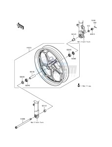 NINJA 300 EX300AEF XX (EU ME A(FRICA) drawing Front Hub