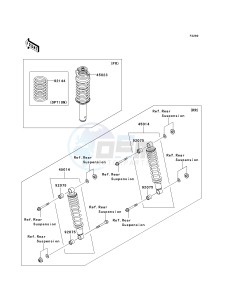 KAF 620 S [MULE 4010 TRANS4X4 HARDWOODS GREEN HD] (S9F-SAF) SAF drawing SHOCK ABSORBER-- S- -