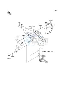 NINJA_ZX-6R ZX636C6F FR GB XX (EU ME A(FRICA) drawing Front Fender(s)