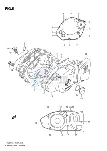 TU250X (E24) drawing CRANKCASE COVER